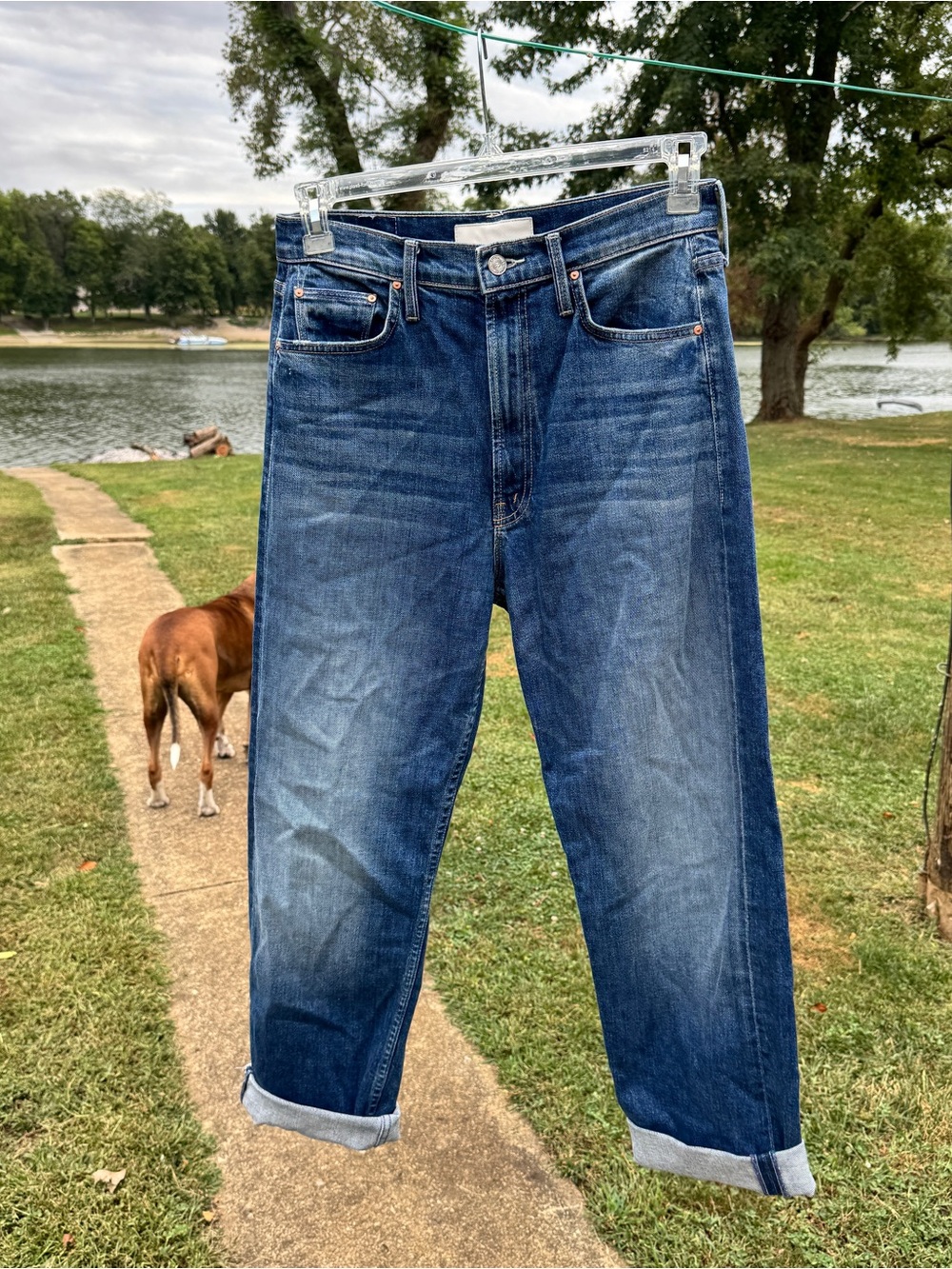 Mother High Waisted Hover in Treating Myself Size 28